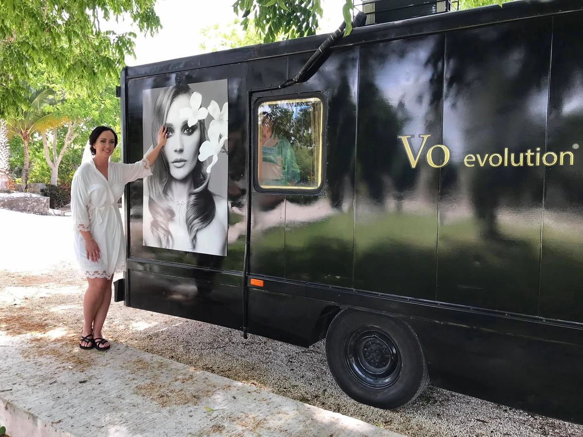 The black Beauty Truck with the VO evolution artwork along its side
